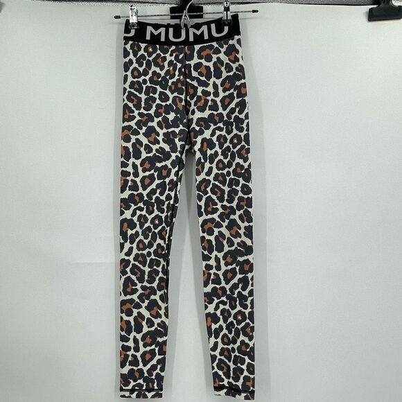 Show Me Your Mumu Brown Black Leopard Print Crop Ankle Leggings Size XS - Picture 1 of 7